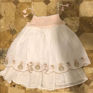 Beautiful Gold accented Pineapple bow tie dress.